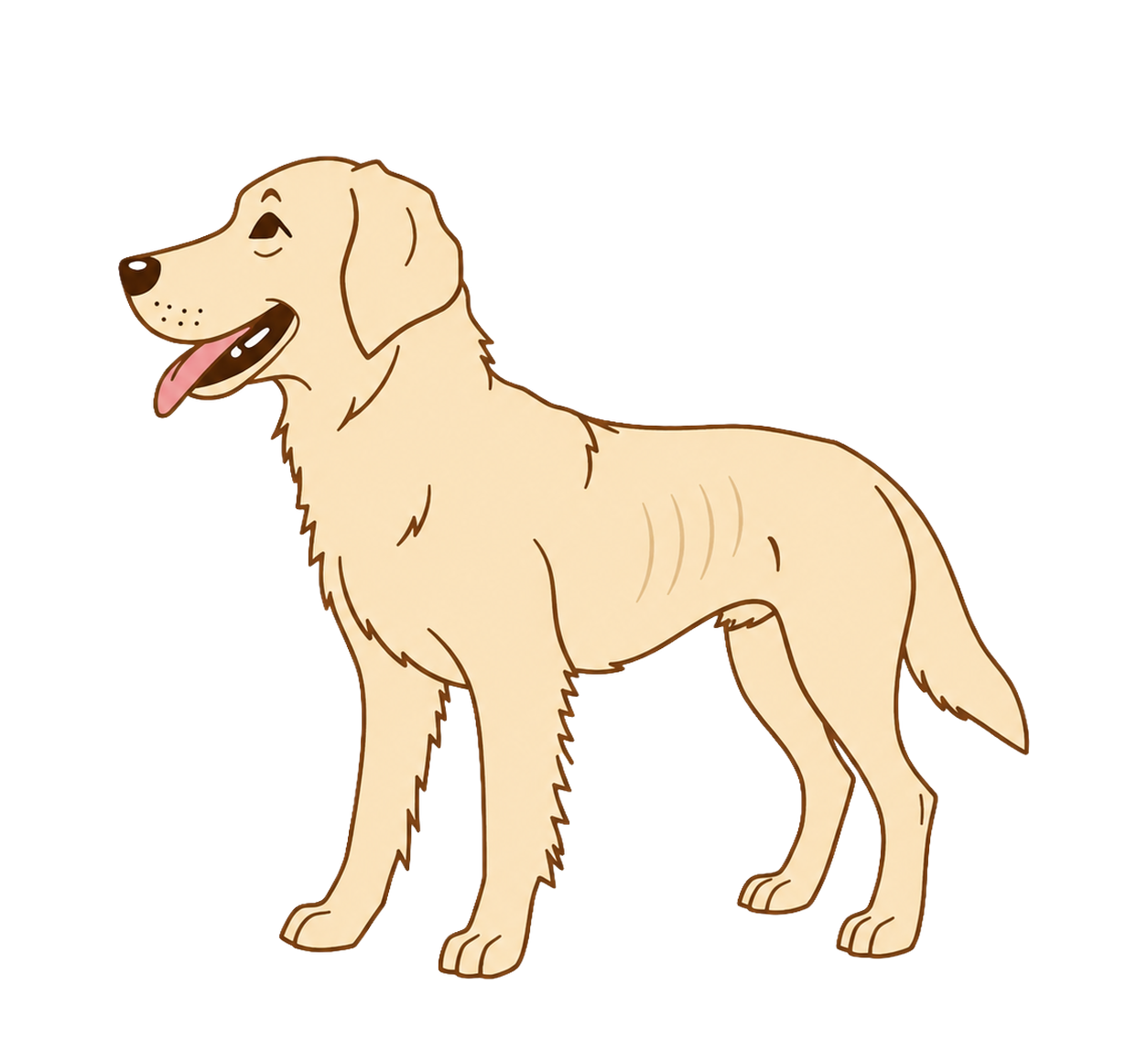 Too skinny golden retriever
